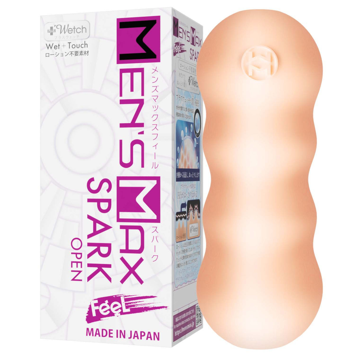 MEN'S MAX FEEL SPARK OPEN product packaging, open-ended