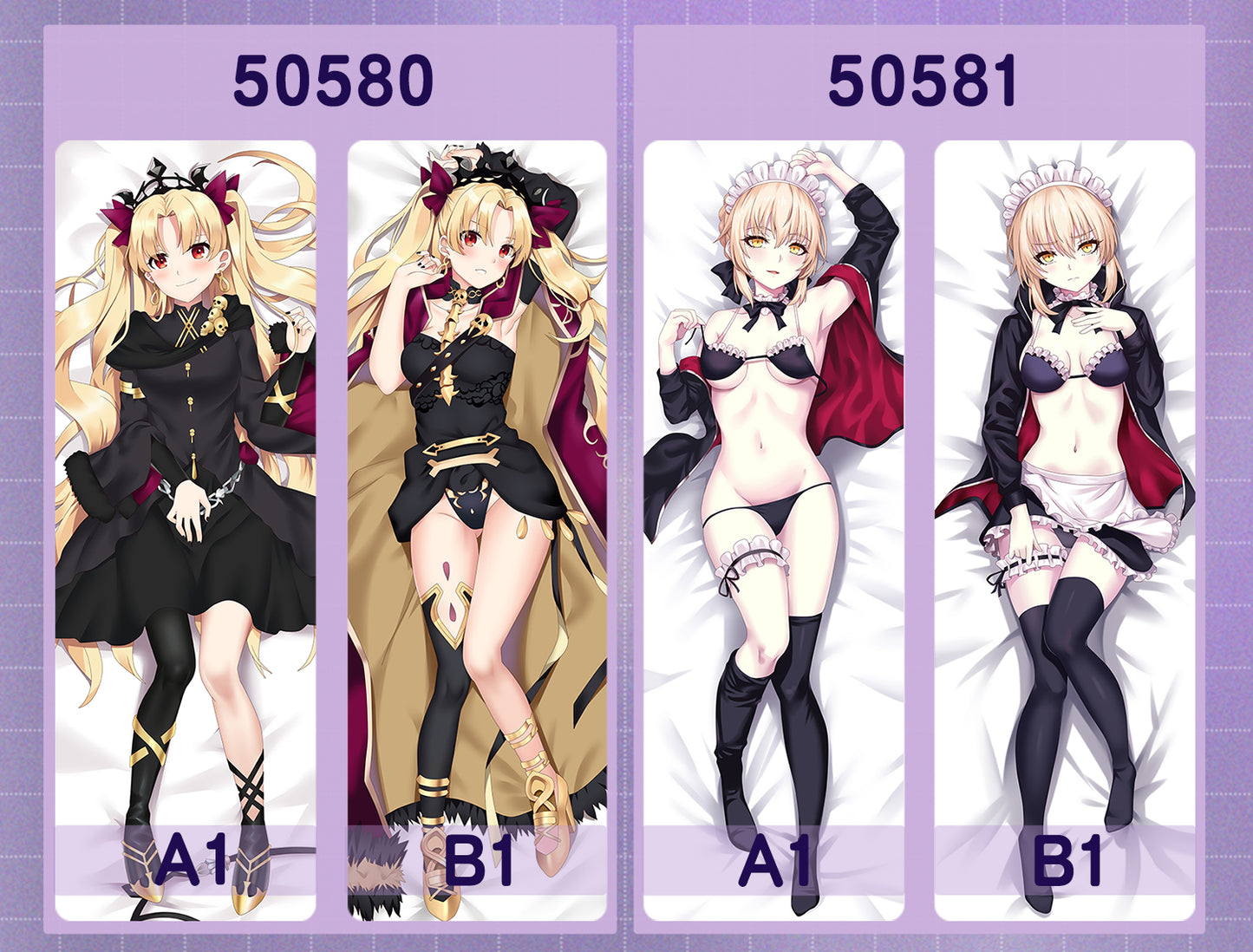 50580-50581 Fate-Eleshkigal, Artoria ACG anime character equal length pillow with inner core 50CM * 150CM 2kg