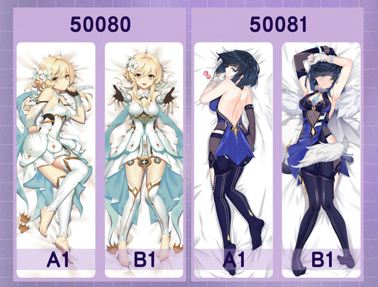 50080-50081 Proto-Gods - Yum, Night Orchid ACG anime character equal length pillow with inner core 50CM * 150CM 2kg