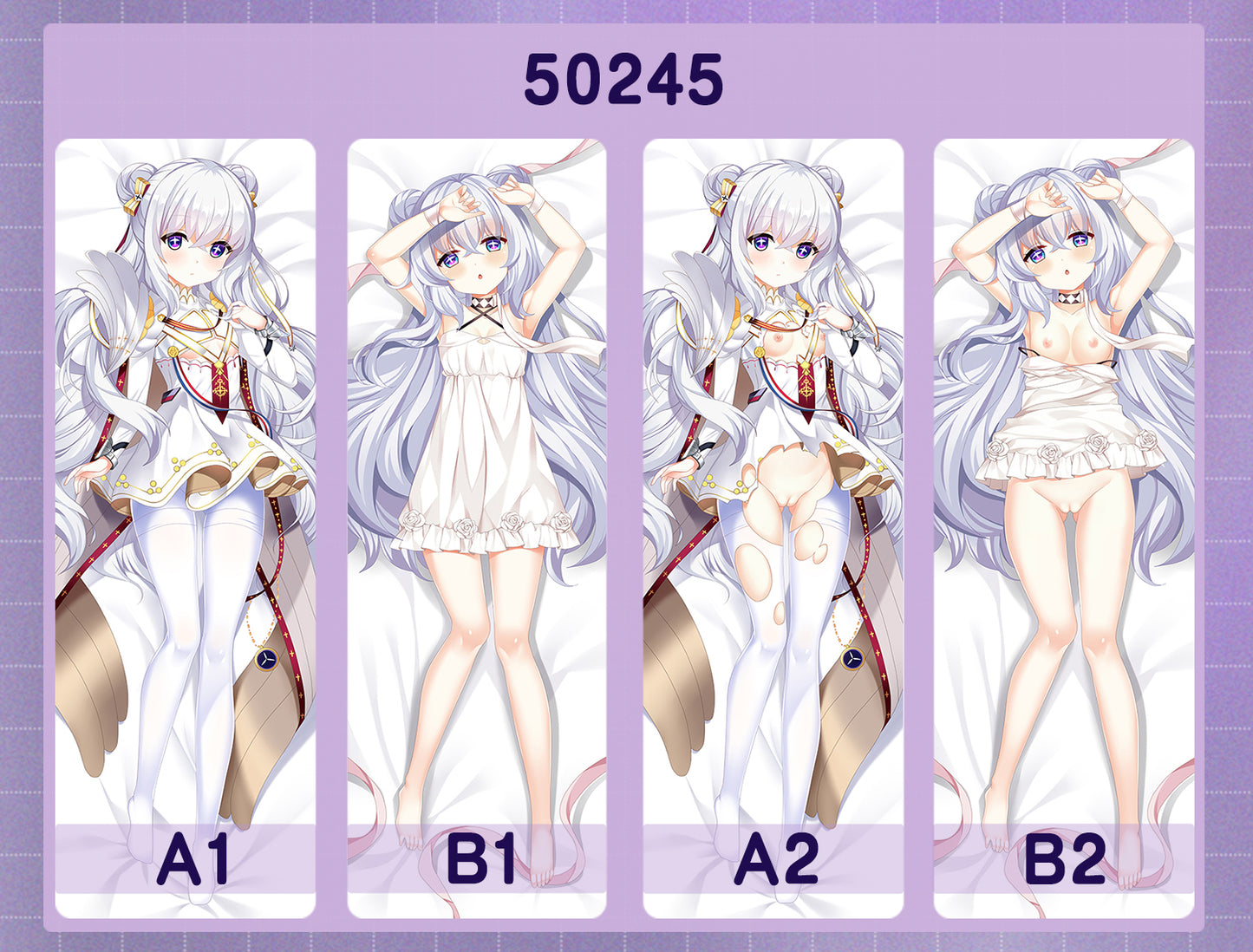 50245 Aquamarine line - Vicious ACG anime character equal length pillow with inner core 50CM * 150CM 2kg