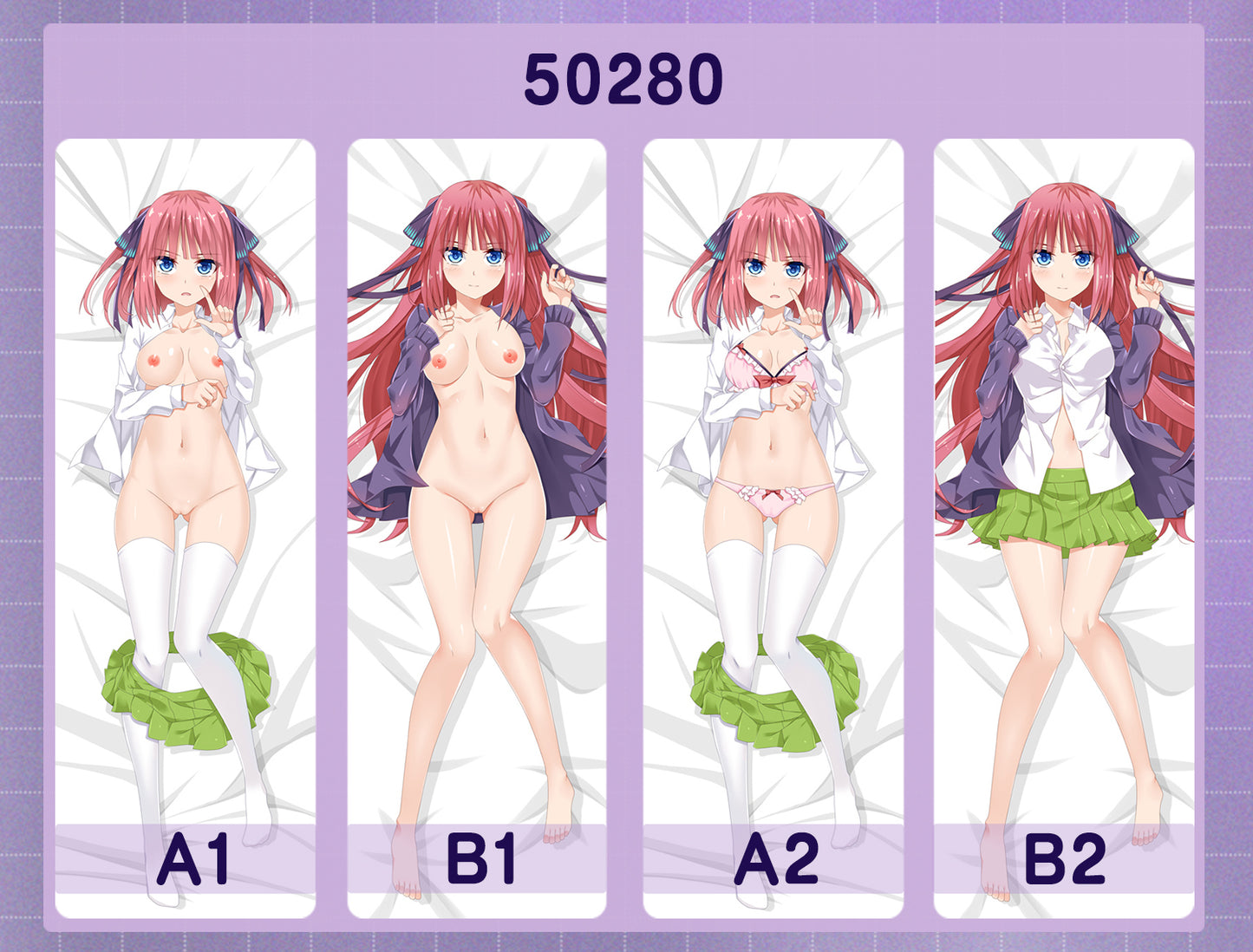 50280 The flower wedding - Nakano Ninao ACG anime character equal length pillow with inner core 50CM * 150CM 2kg