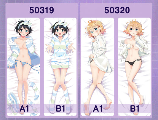 50319-50320 Girlfriends-Rukia Shoko and Asami Nanami ACG anime character equal length pillow with inner core 50CM * 150CM 2kg