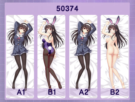 50374 How to raise a roadrunner heroine - Kasumigaoka Shiyuu ACG anime character equal length pillow with inner core 50CM * 150CM 2kg