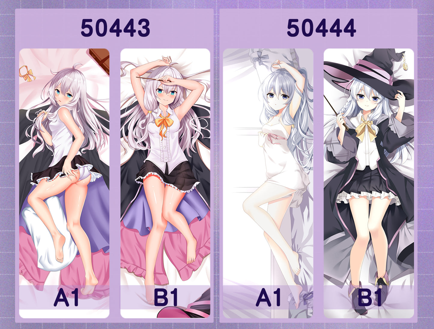 50443-50444 The journey of the witch - Irena ACG anime character equal length pillow with inner core 50CM * 150CM 2kg