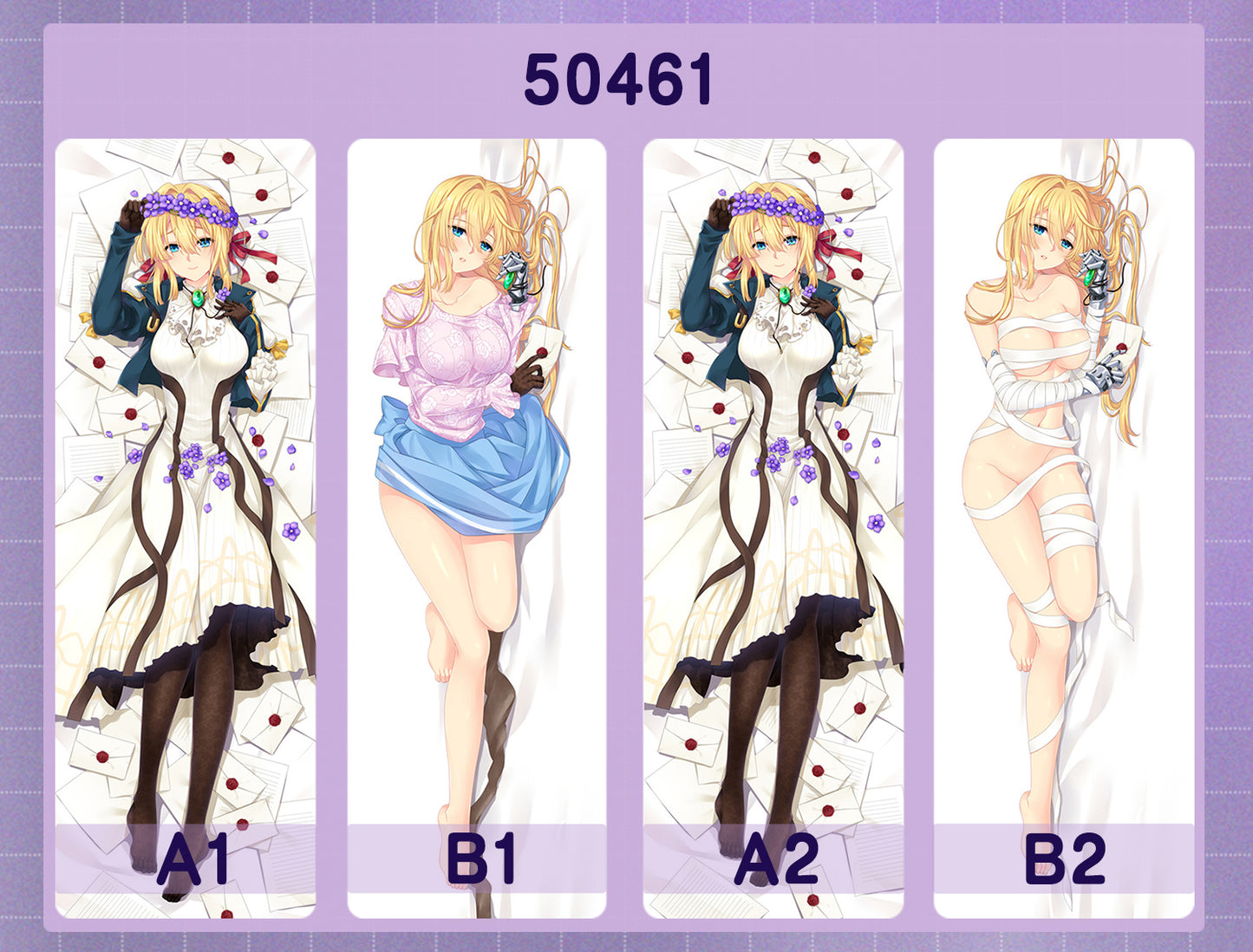 50461 Violet Eternal Garden-Violette ACG anime character equal length pillow with inner core 50CM * 150CM 2kg