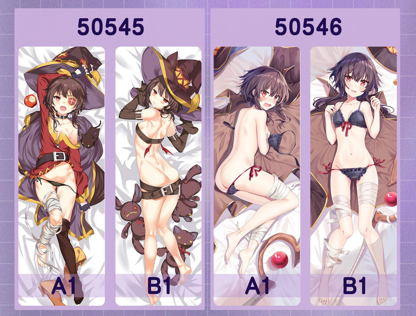 50545-50546 Blessings for a better world - Megumi ACG anime character equal length pillow with inner core 50CM * 150CM 2kg