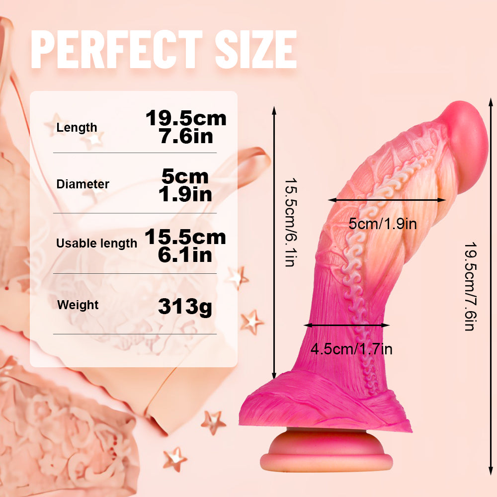 iSex Complex Structure Flamingo-colored Dildo